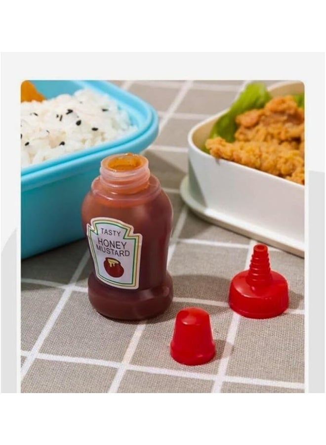 Mini Sauce Bottle Set 2 Pieces 25ml Leakproof Squeeze Containers Food Grade BPA Free Portable Condiment Bottles For Travel Picnic Lunch Box Daily Storage - Image 2